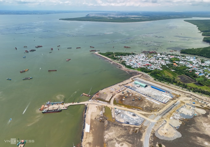 Dự án khu lấn biển Cần Giờ, tháng 10/2025. Ảnh: Quỳnh Trần