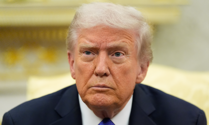 Tổng thống Mỹ Donald Trump tại Nhà Trắng hôm 22/10. Ảnh: AP