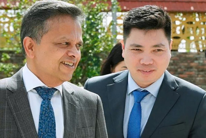 Ông Nguyễn Việt Anh (phải) và Ranjit Prithviraj Thambyrajah đều bị bắt về hành vi Lừa đảo chiếm đoạt tài sản. Ảnh: Công ty Dầu khí Nam Sông Hậu