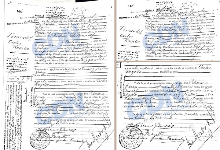 Giấy tờ gốc chứng minh cầu thủ Garces không phải người gốc Malaysia.