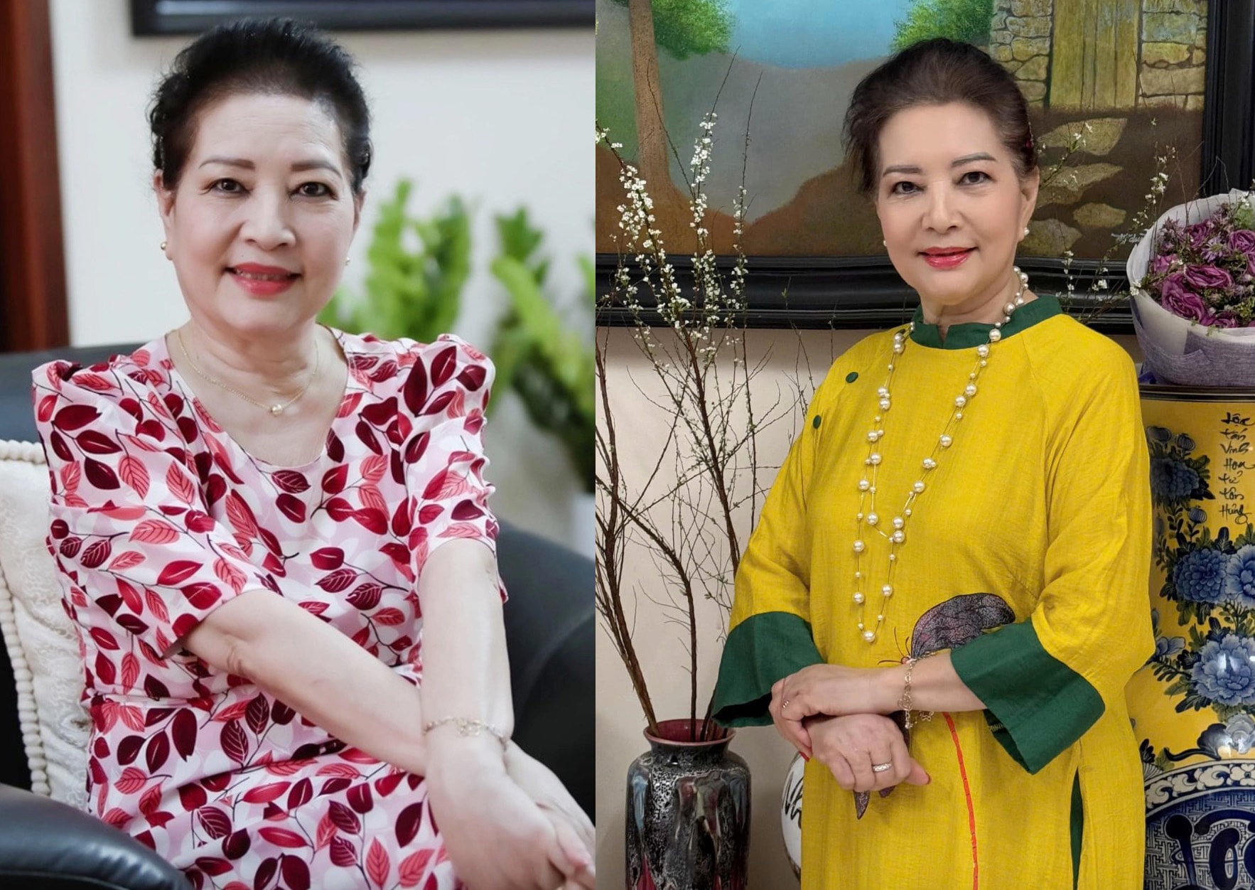 Ở tuổi U70, NSƯT Hà Xuyên vẫn toát lên vẻ sang trọng, quý phái.