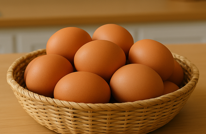 Trứng giàu iốt và các dưỡng chất cơ lợi cho sức khỏe. Ảnh được tạo bởi AI