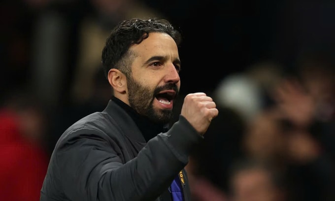 HLV Ruben Amorim sau trận Man Utd trước Brighton, trên sân Old Trafford, thành phố Manchester, Vương quốc Anh, vòng 9 Ngoại hạng Anh tối 25/10/2025. Ảnh: Reuters