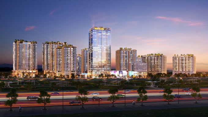 Phối cảnh dự án khu đô thị The Win City. Ảnh: TLGroup