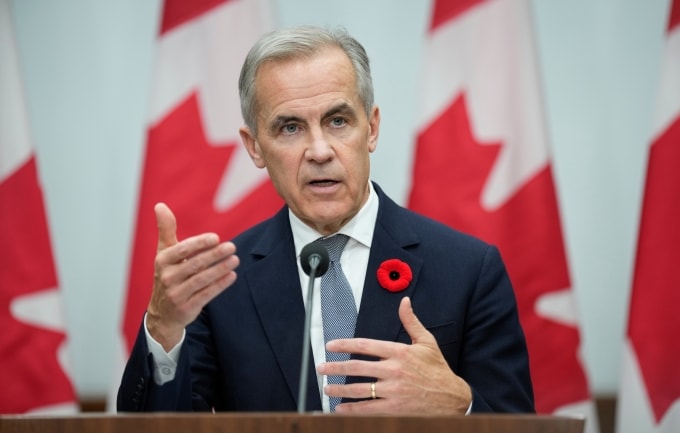 Thủ tướng Canada Mark Carney phát biểu tại hội nghị APEC ở Hàn Quốc ngày 1/11. Ảnh: AP