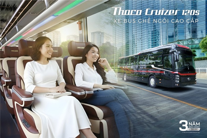 Ra mắt xe ghế ngồi cao cấp THACO Cruizer 120S thế hệ mới phiên bản 29 chỗ - Ảnh 1.