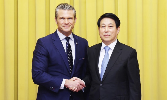 Chủ tịch nước Lương Cường và Bộ trưởng Hegseth tại Phủ Chủ tịch