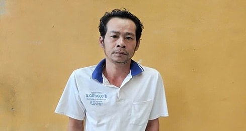 Nguyễn Văn Thanh Phương tại cơ quan điều tra. Ảnh: Dương Đông