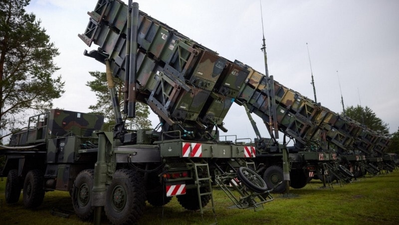 Các bệ phóng của hệ thống Patriot, tháng 6/2024. (Ảnh: Văn phòng Tổng thống Ukraine)