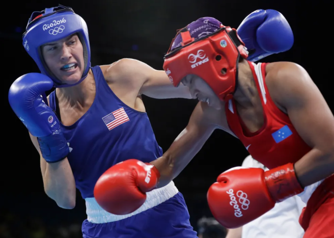 Mikaela Mayer khi đấu tại Olympic Rio 2016. Ảnh: OCR