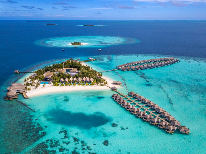 Đảo Nam Ari Atoll ở Maldives, tháng 7/2025. Ảnh: Reuters