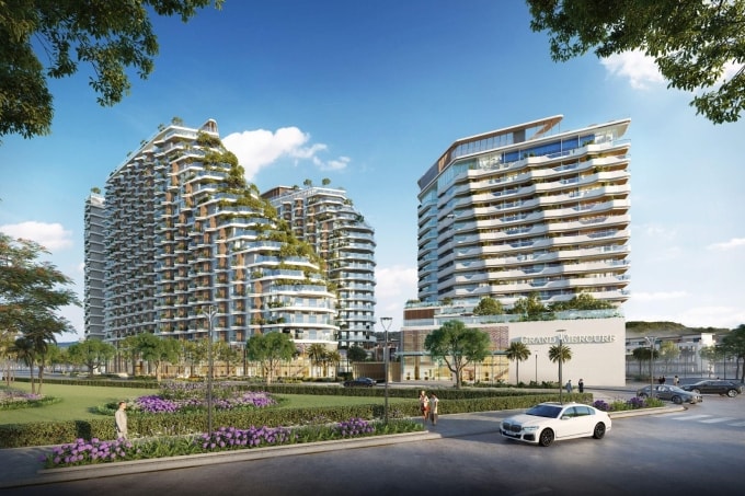 Tổ hợp khách sạn 5 sao Grand Mercure là một trong những công trình trọng điểm đón APEC 2027. Ảnh: MeyGroup