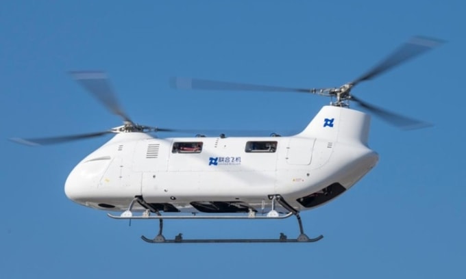 Trực thăng T1400 trong chuyến bay thử đầu tiên ở tỉnh Hắc Long Giang. Ảnh: Xinhua
