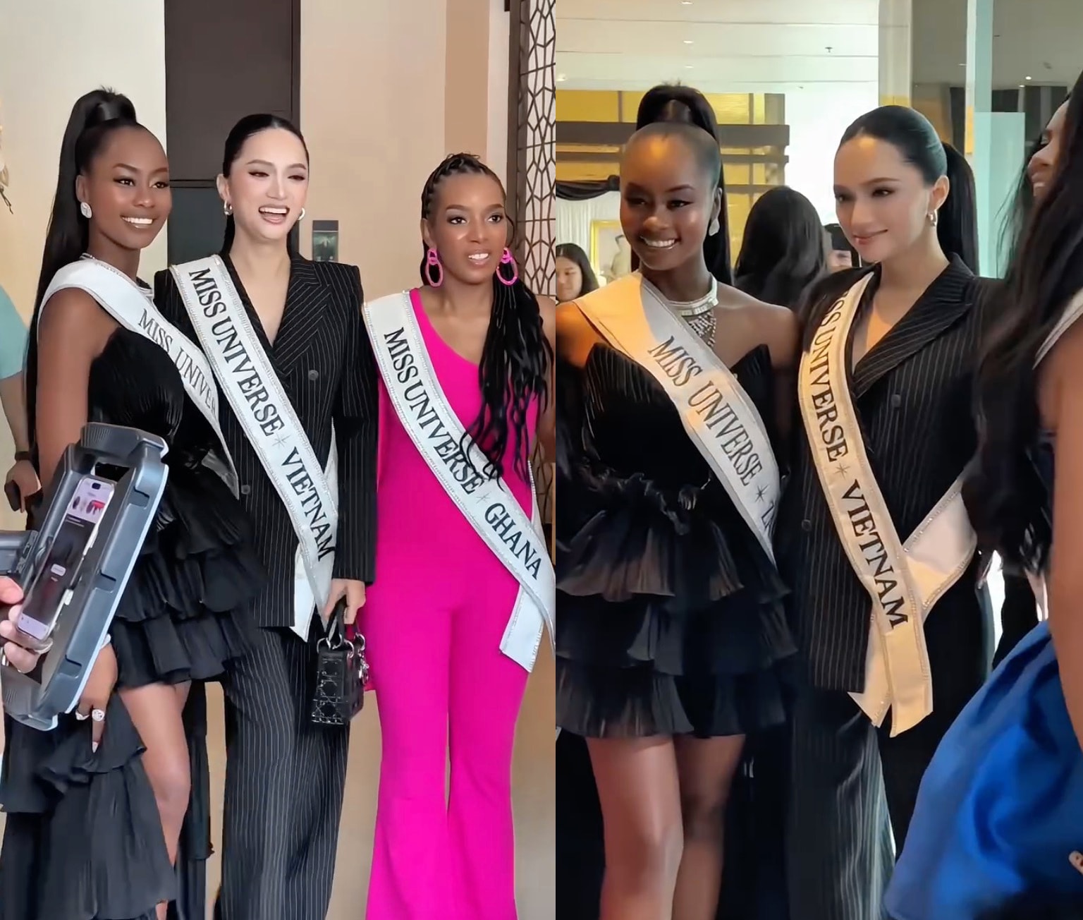 Theo tiết lộ từ BTC, Hương Giang được xếp chung phòng cùng người đẹp chủ nhà Thái Lan. Điều này khiến người hâm mộ thích thú khi đây đều là 2 thí sinh được quan tâm nhất khu vực châu Á.