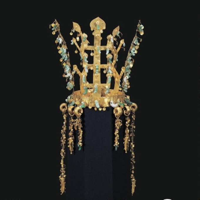 Bản gốc của vương miện Cheonmachong. Ảnh: Nara to norwich