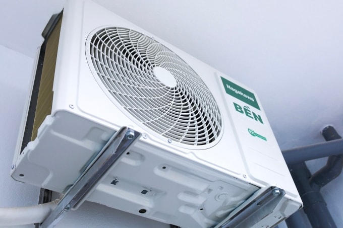 Một cục nóng điều hòa do hãng Nagakawa sản xuất. Ảnh: NAG