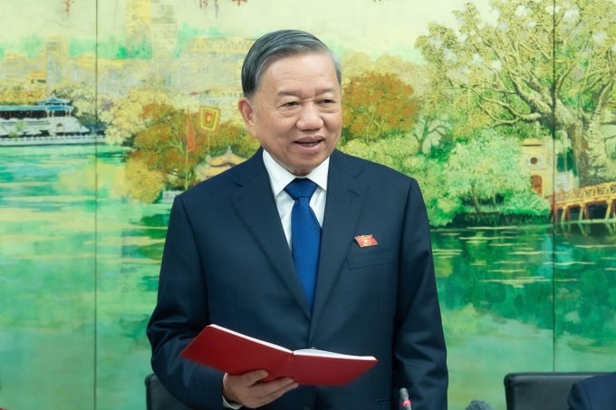 Tổng Bí thư Tô Lâm phát biểu tại tổ. Ảnh: Hoàng Phong