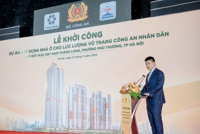 Ông Lê Thái Thành, Chủ tịch HĐQT Công ty cổ phần Thái Nam Land phát biểu tại sự kiện. Ảnh: Thái Nam Land