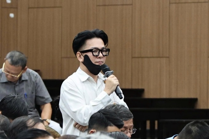 Ca sĩ Vũ Hà tại phiên tòa. Ảnh: Danh Lam