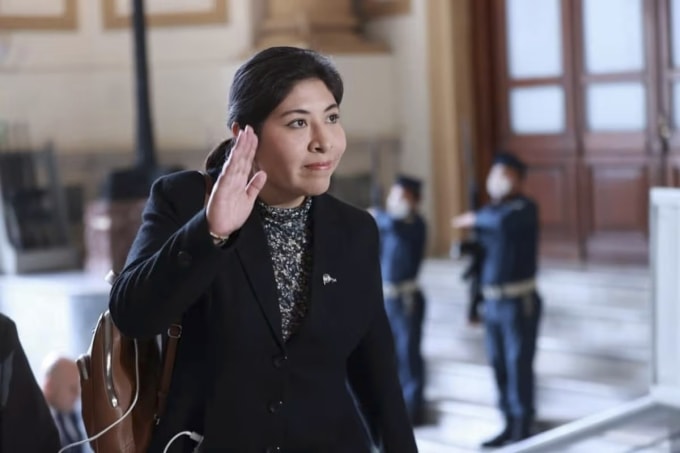 Bà  Betssy Chavez tại Peru hồi tháng 11/2022. Ảnh: El Pais