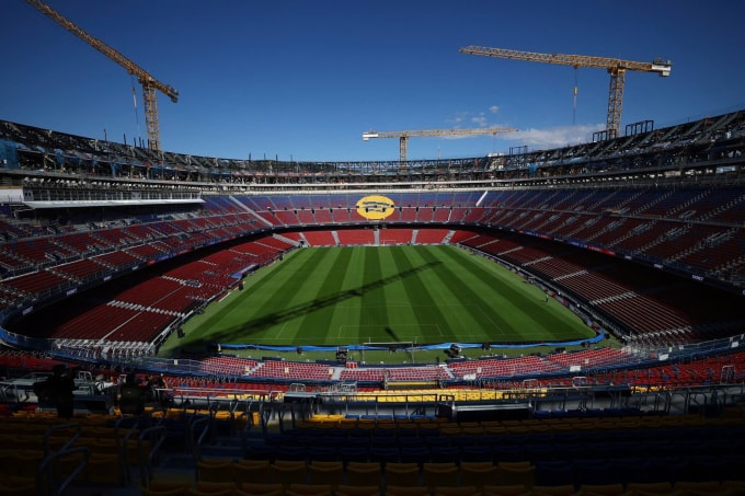 Barca vẫn chưa thể trở lại thi đấu trên sân Camp Nou, ảnh chụp ngày 23/9/2025. Ảnh: Reuters