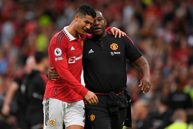 Ronaldo sau trận Ngoại hạng Anh giữa Man Utd và Arsenal trên sân Old Trafford ngày 4/9/ 2022. Ảnh: AFP