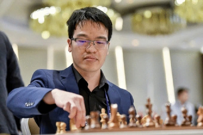 Lê Quang Liêm tại World Cup cờ vua 2023 ở Baku, Azerbaijan. Ảnh: FIDE