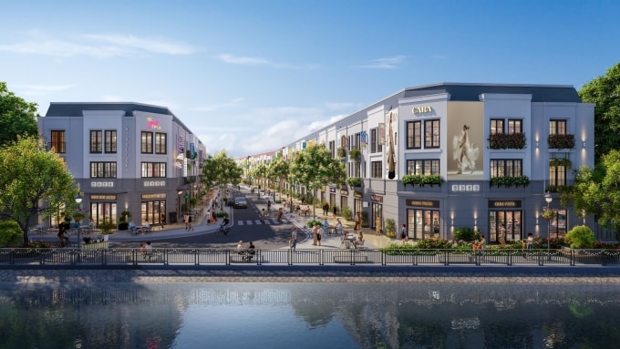 Không gian thương mại hình thành ven sông Hậu. Ảnh: N.H.O