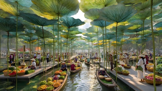 Charmora City áp dụng mô hình thành phố bọt biển - sponge city. Ảnh: Sun Property