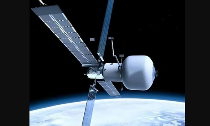 Hình dáng module sản xuất bơm phồng của Trung Quốc khi triển khai trên quỹ đạo. Ảnh: CAS