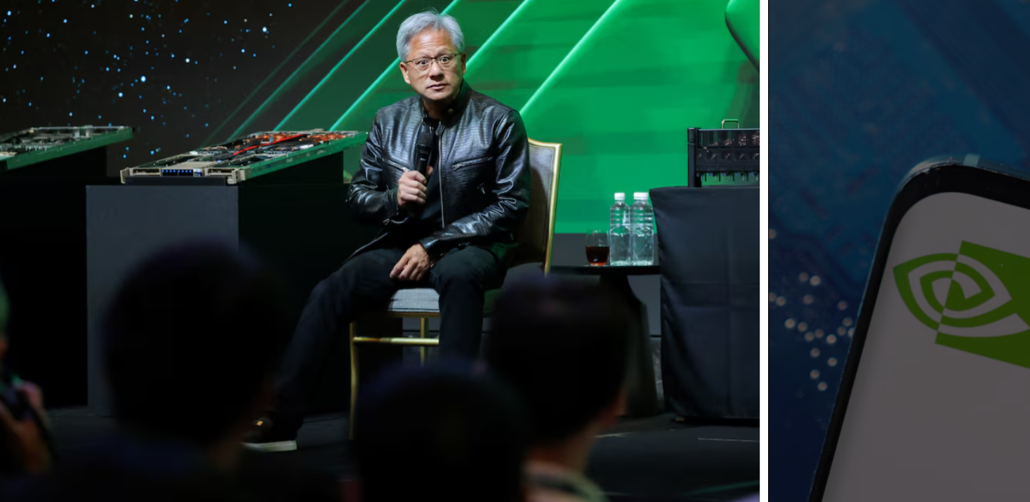 Giám đốc điều hành Nvidia Jensen Huang phát biểu trước báo chí. (Ảnh: Reuters)