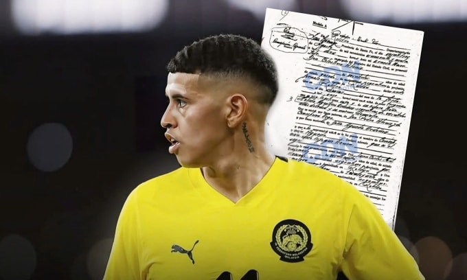 Giấy khai sinh của bà ngoại tiền vệ Machuca. Ảnh: Capital de Noticias