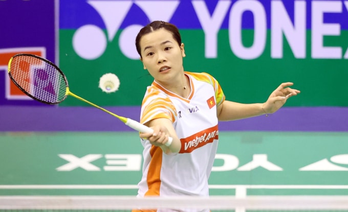 Thùy Linh thi đấu ở chung kết giải Vietnam Open 2024. Ảnh: Đức Đồng