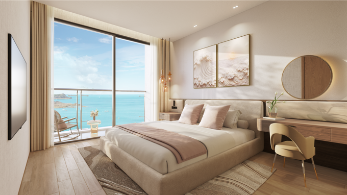 Phối cảnh bên trong căn hộ Q1 Tower. Ảnh: Q1 Tower Quy Nhơn