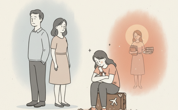 Sang nước ngoài sống cùng ba mới biết ông có thêm vợ