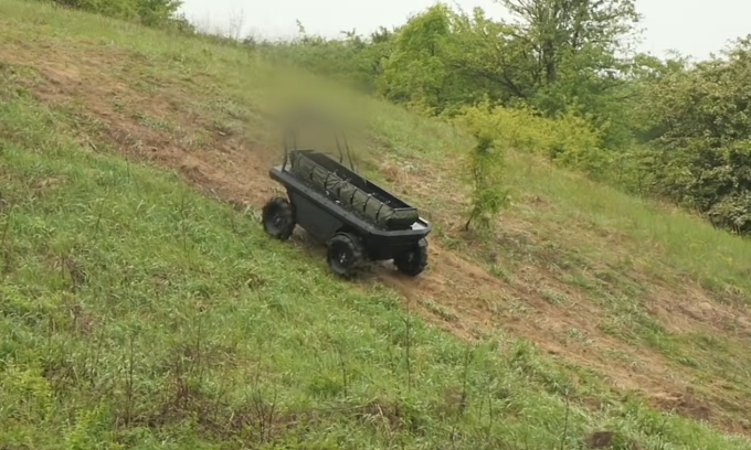 Drone mặt đất MAUL trong ảnh đăng hồi tháng 5. Ảnh: Militarnyi