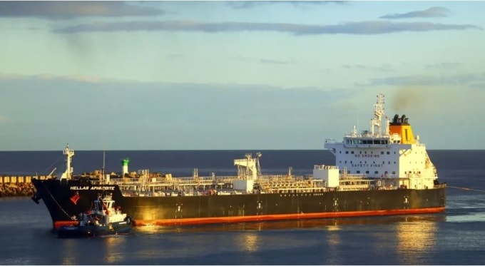 Tàu dầu Hellas Aphrodite do công ty Latsco của Hy Lạp vận hành. Ảnh: Marine Traffic
