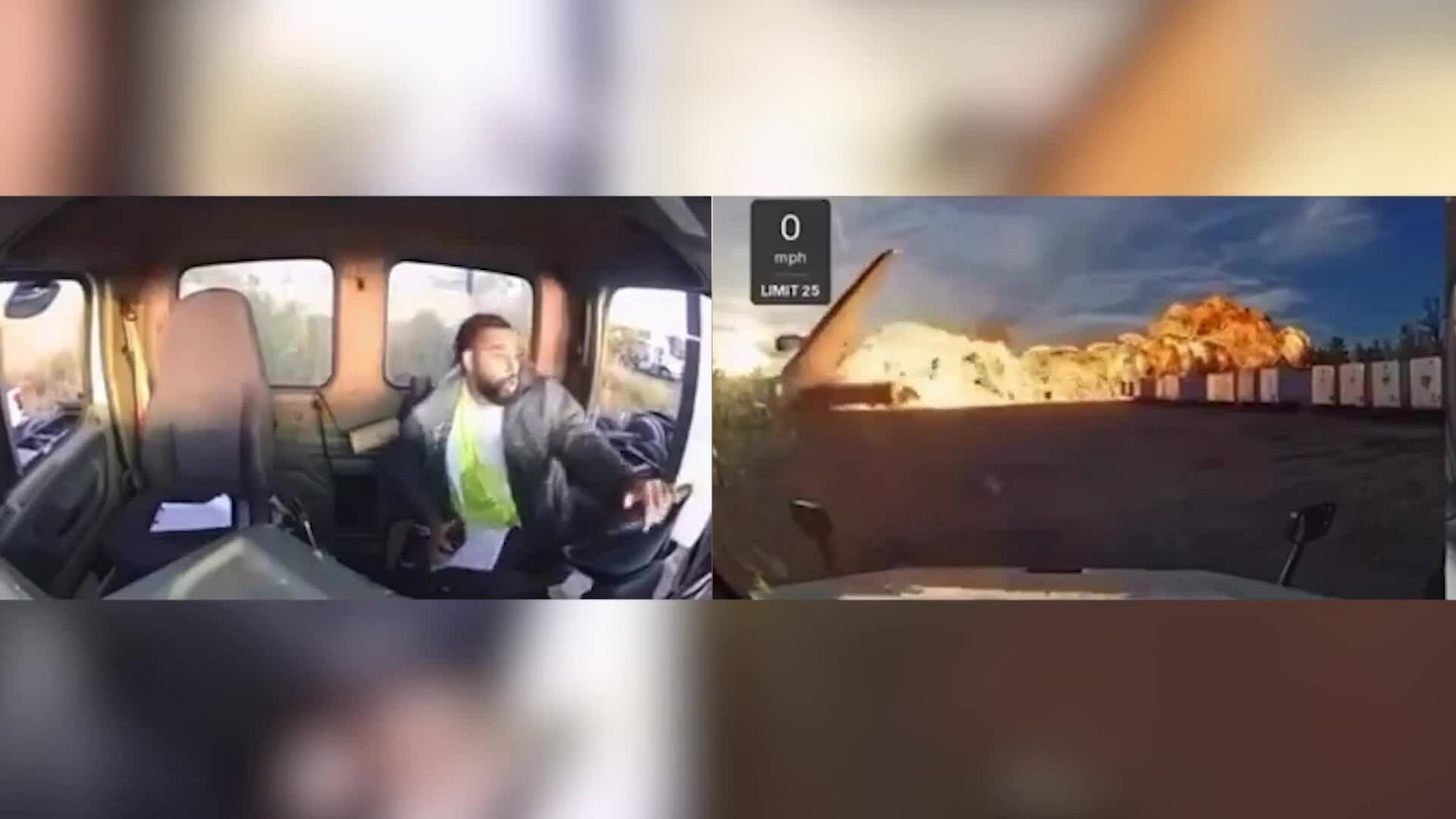 Phút tài xế sốc khi chứng kiến máy bay chở hàng Mỹ biến thành cầu lửa