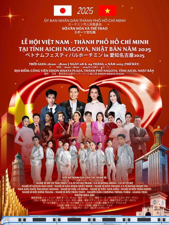 Nhiều hoạt động đặc sắc, hấp dẫn tại Lễ hội Việt Nam – TPHCM tại tỉnh Aichi, Nhật Bản năm 2025- Ảnh 1. Nhiều hoạt động đặc sắc, hấp dẫn tại Lễ hội Việt Nam – TPHCM tại tỉnh Aichi, Nhật Bản năm 2025- Ảnh 1.
