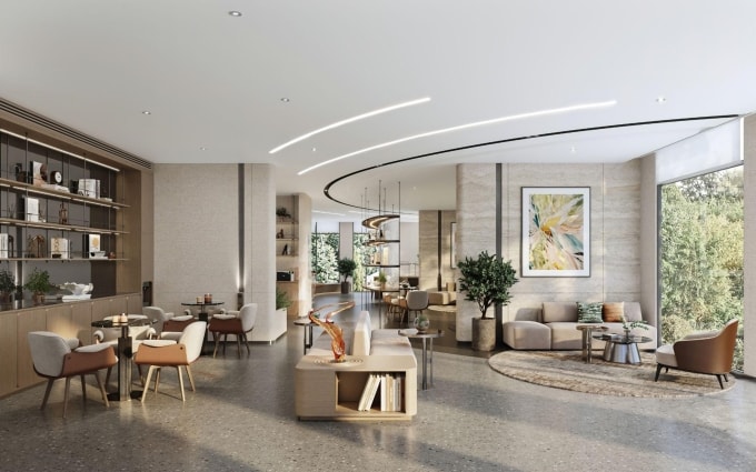 Phối cảnh thiết kế bên trong một căn hộ tại dự án. Ảnh: