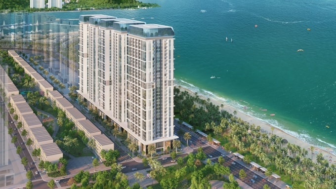 Cư dân Sun Centro Town sở hữu đặc quyền một bước chân ra biển. Ảnh: Sun Property