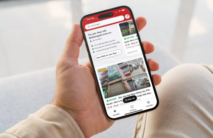 Tính năng Tin xác thực của Batdongsan. Ảnh: Batdongsan