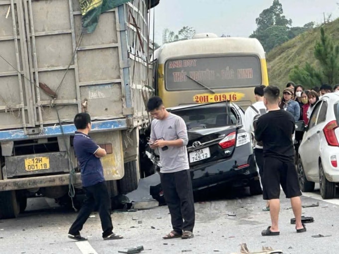 Hiện trường vụ tai nạn. Ảnh: Minh Anh