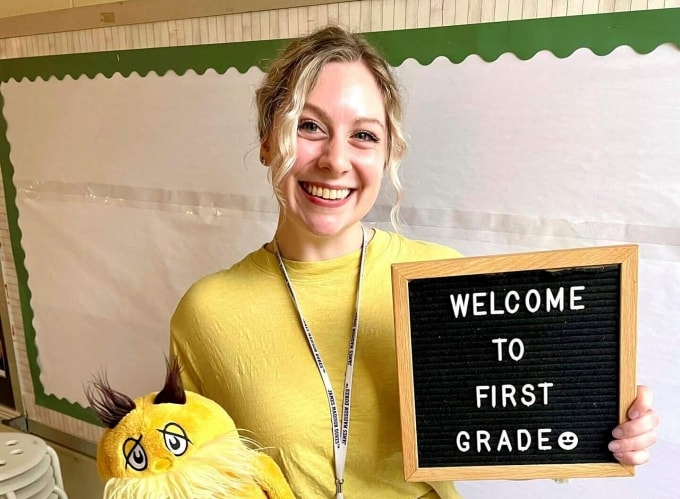 Cô giáo lớp một Abby Zwerner ở trường Richneck, thành phố Newport News, bang Virginia. Ảnh: CBS News