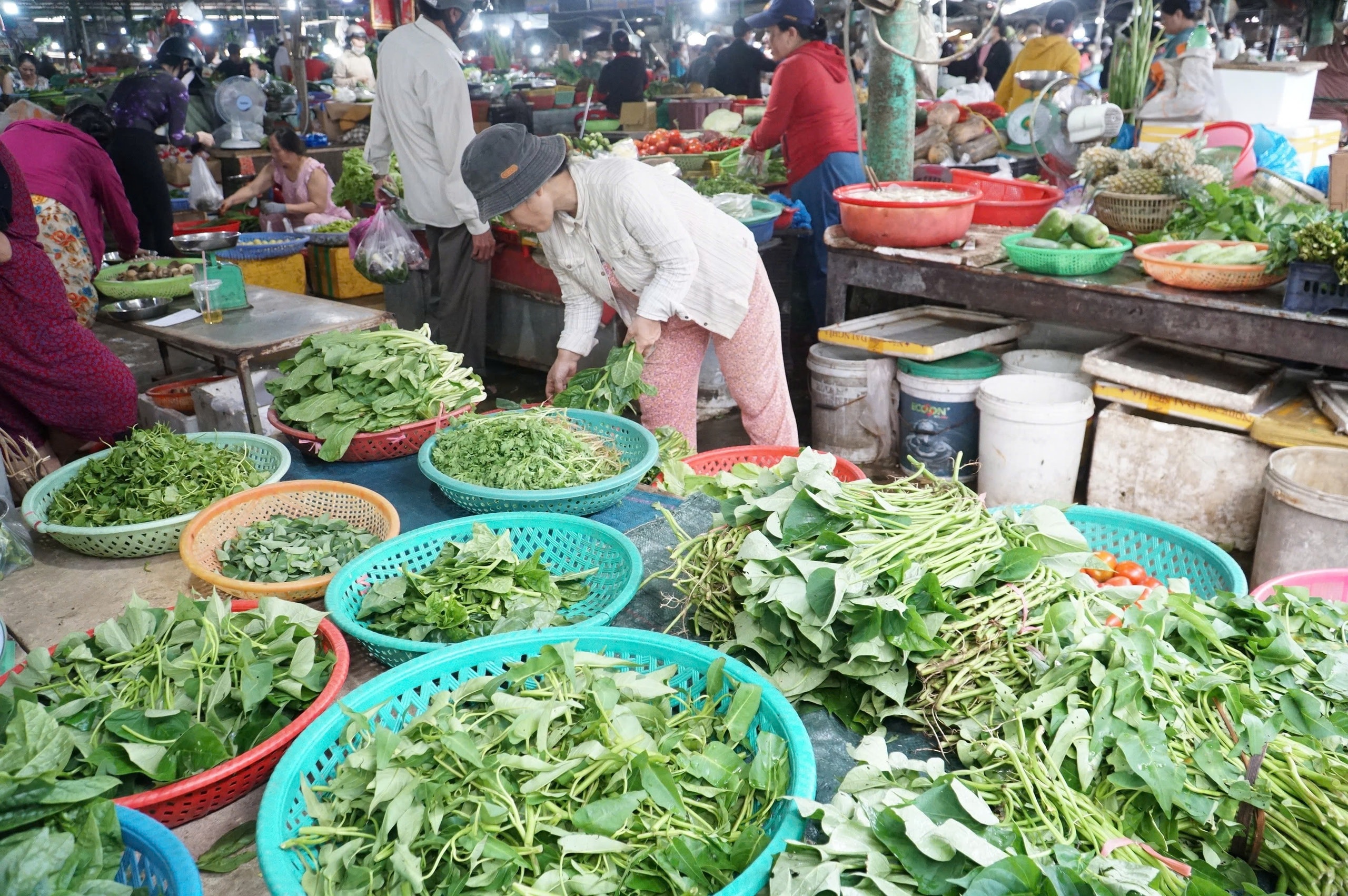 Giá rau xanh tại Đà Nẵng tăng gấp 2 - 3 lần sau mưa lũ , nguồn cung khan hiếm - Ảnh 2. Giá rau xanh tại Đà Nẵng tăng gấp 2 - 3 lần sau mưa lũ , nguồn cung khan hiếm - Ảnh 2.
