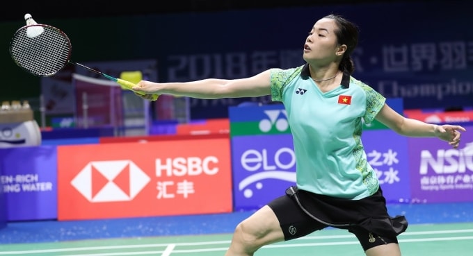 Thùy Linh thi đấu tại chung kết giải Korea Masters 2025, sáng 9/11. Ảnh: BTC
