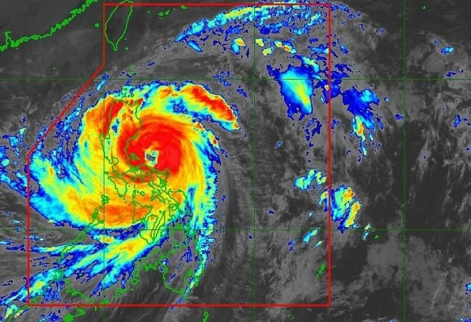 Hình ảnh vệ tinh của siêu bão Fung Wong đang áp sát Philippines ngày 9/11. Ảnh: PAGASA