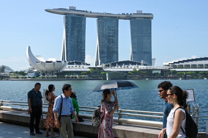 Một góc Vịnh Marina ở Singapore ngày 25/5/2023. Ảnh: AFP