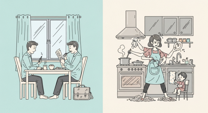 Chồng giận rồi mặc kệ khi vợ nhờ phụ chuẩn bị cơm mang đi làm