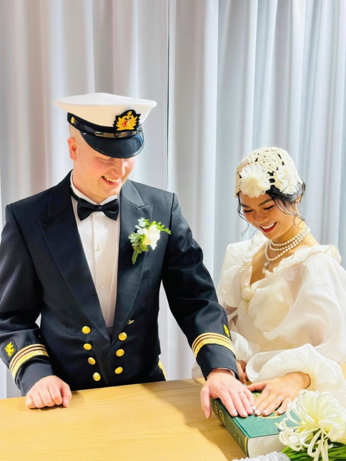 Nga và Paul kết hôn tháng 10/2024. Ảnh: Nhân vật cung cấp